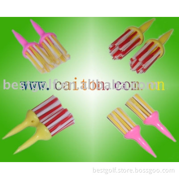 Plastic Golf Brush Tees